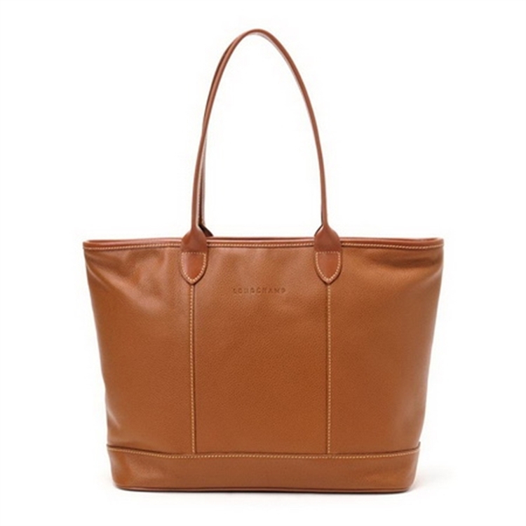 Longchamp Leather Tote Bags Cognac